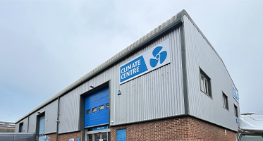 Exterior of a Wolseley Climate branch with the climate centre logo
