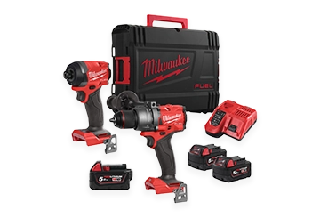 Image of a Milwaukee drill and driver, with a battery